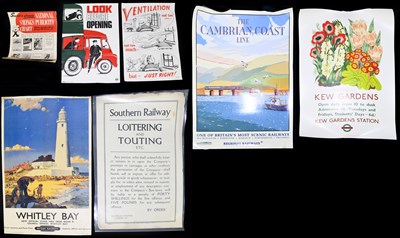 Lot 693 - SOUTHERN RAILWAY; a loitering and touting, etc, poster