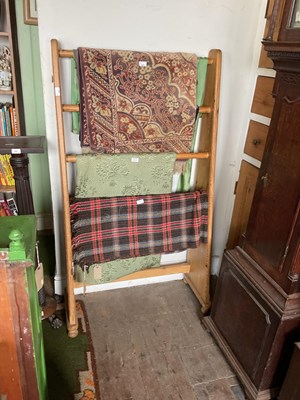 Lot 223 - A pine towel rail/display stand, height 157cm,...