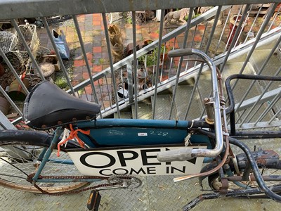 Lot 228 - A vintage postman's bike, with later applied...