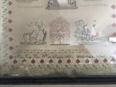 Lot 248 - A 19th century needlework sampler, 'Remember...
