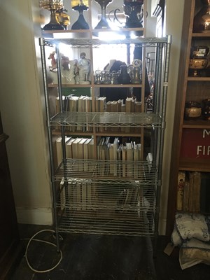 Lot 286 - A modern metal five tier shelf, width 74cm,...