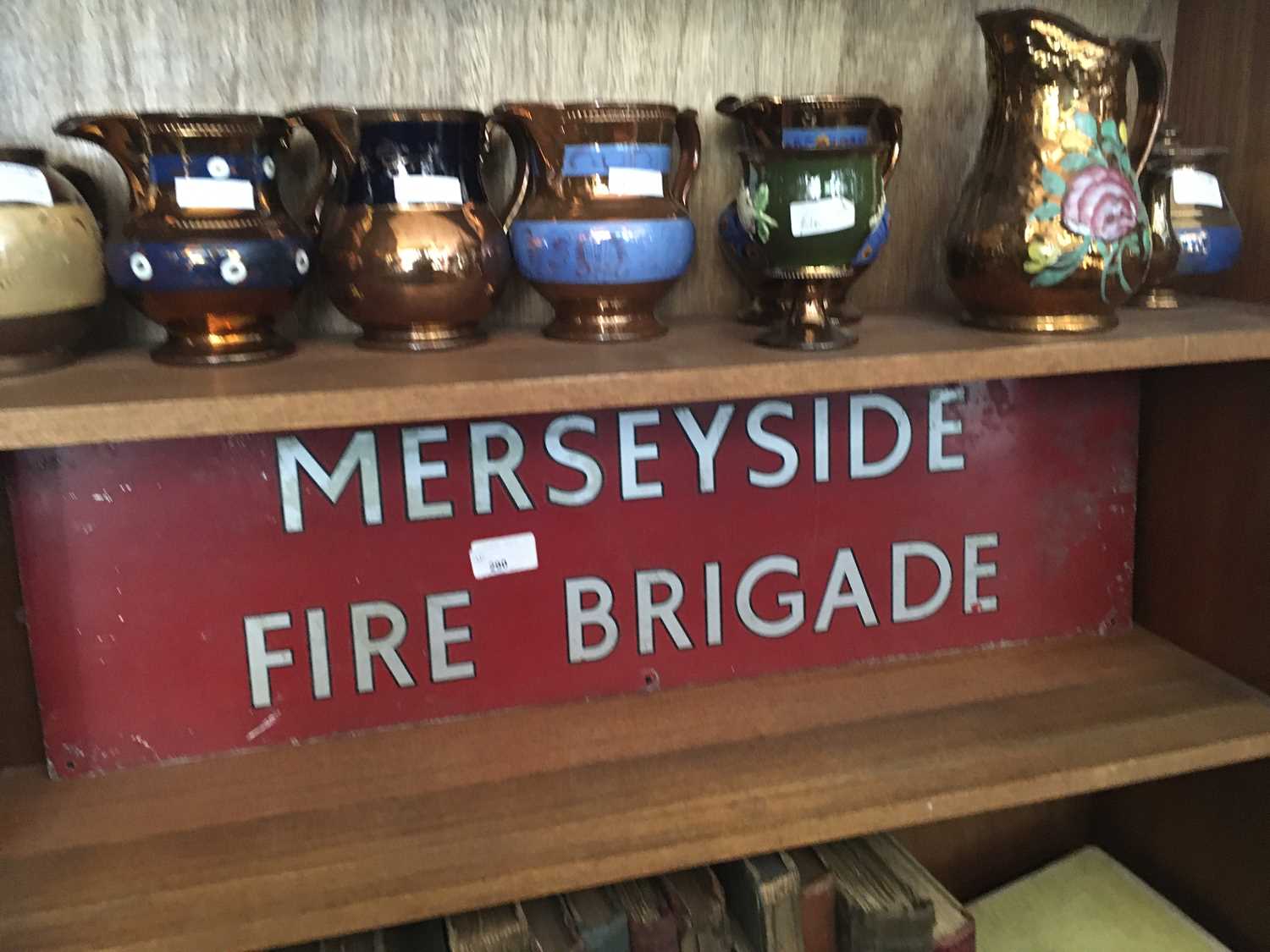 Lot 290 - A Merseyside Fire Brigade tin sign, 24 x 80cm.