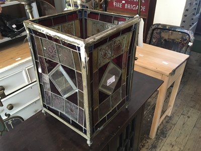 Lot 316 - A late Victorian leaded glazed lantern, height...