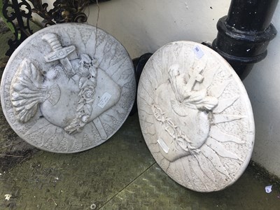 Lot 323 - A pair of modern decorative marble effect...