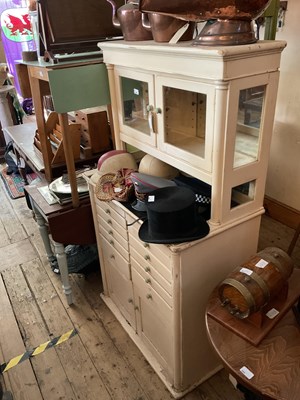 Lot 356 - A vintage white painted dentist's cabinet with...