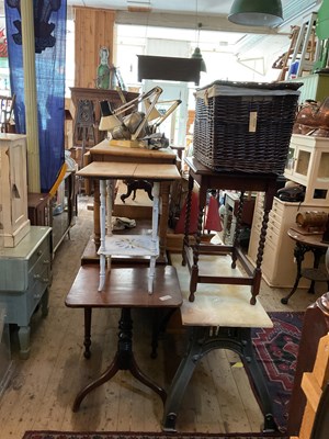 Lot 373 - A Georgian mahogany tripod table, together...