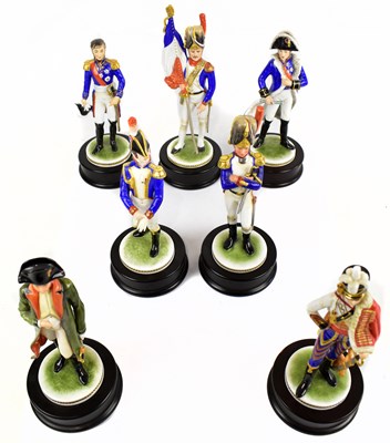 Lot 416 - KAISER; a collection of seven porcelain soldier figures