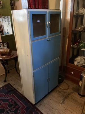 Lot 382 - A 1950s kitchenette, the two glazed doors...