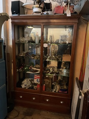 Lot 384 - A Victorian pitch pine shop fitter...