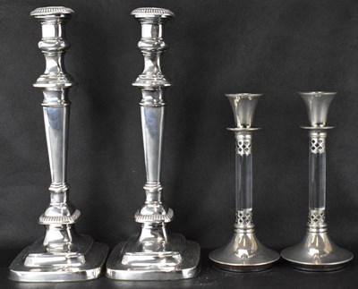Lot 840 - A pair of early 20th century silver plated...