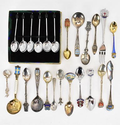 Lot 895 - A set of plated coffee bean spoons, together...