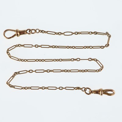 Lot 1255 - A vintage 9ct rose gold necklace with...