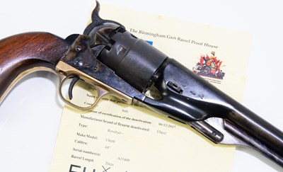 Lot 590 - UBERTI; a deactivated replica Colt Army Model...