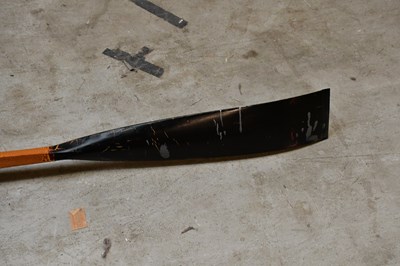 Lot 1099 - E. NORRIS; a painted oar for Downing II Dent...