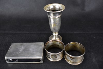 Lot 870 - Four items of hallmarked silver comprising a...
