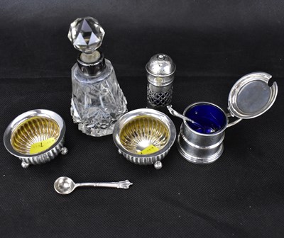 Lot 876 - Six items of hallmarked silver comprising a...