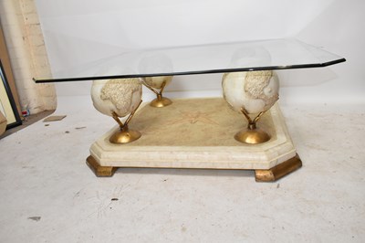 Lot 1733 - A modern Italian style glass top coffee table