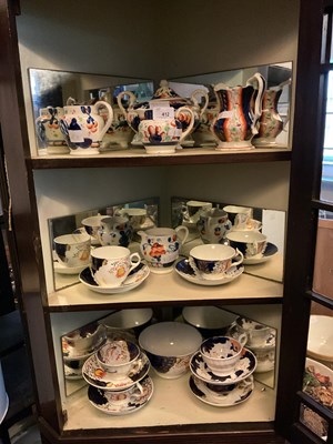 Lot 412 - A collection of assorted Gaudy Welsh ceramics,...