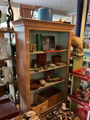 Lot 431 - A pine freestanding bookcase, with moulded...