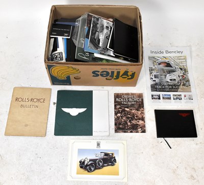 Lot 735 - A collection of ephemera on Rolls Royce and other car manufacturers