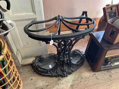 Lot 527 - An Art Nouveau style cast metal stick stand.