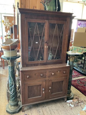 Lot 529 - An 18th century Welsh oak kitchen cupboard...