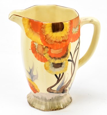 Lot 348 - CLARICE CLIFF; a Rhodanthe pattern octagonal jug