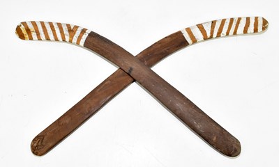 Lot 1018 - A pair of Aboriginal boomerangs