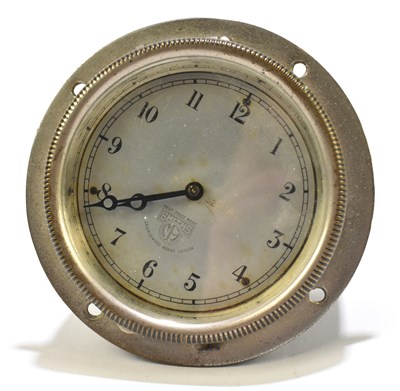 Lot 106 - SMITHS; a chrome desk time piece