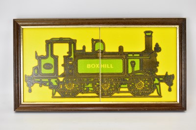 Lot 795 - MAW & CO; a double framed tile display...