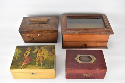 Lot 191 - A 19th century mahogany tea caddy of...