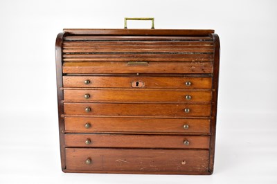 Lot 183 - A mahogany desktop jewellery box with sunken...