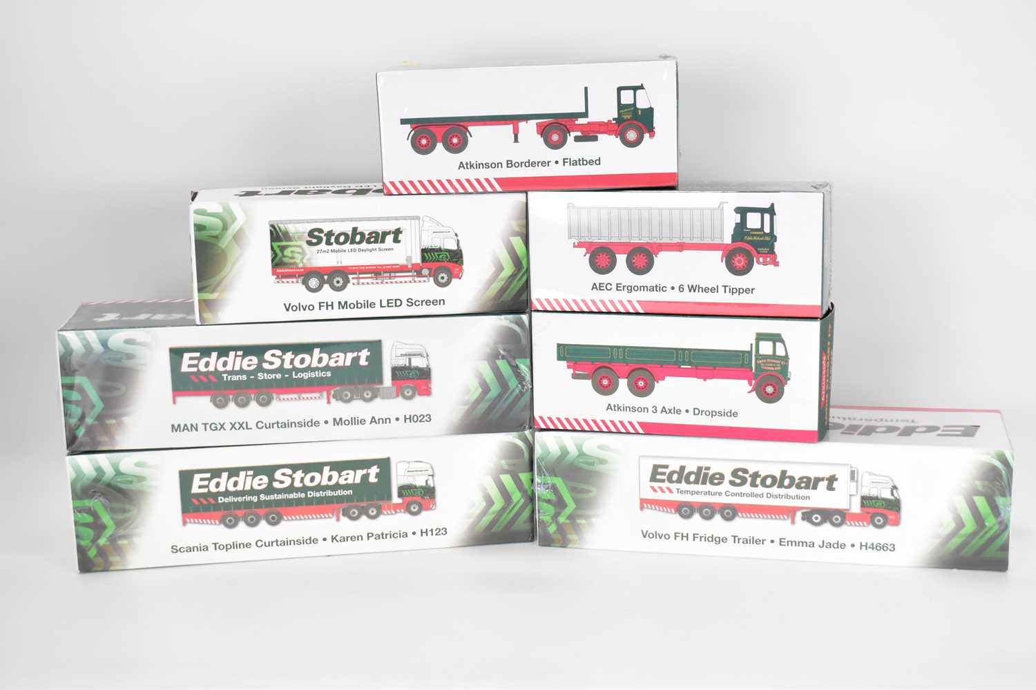 Lot 354 - EDDIE STOBART LTD; seven scale diecast models...