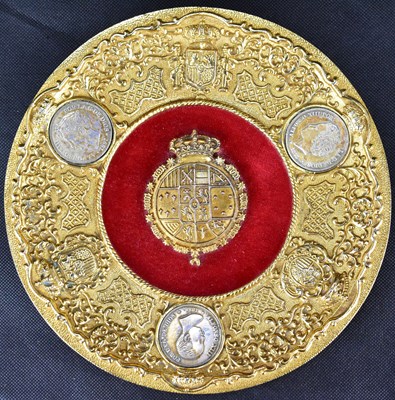 Lot 847 - A Spanish King Alfonso XIII gilt metal...