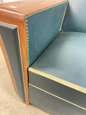 Lot 497 - An Art Deco French Moustache sofa bed with...