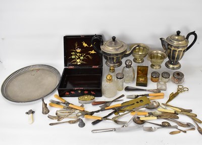Lot 843 - A four-piece silver plated tea service with...