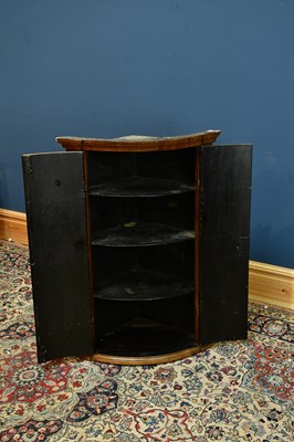 Lot 2502 - A Georgian oak two door wall hanging...