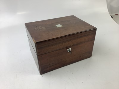 Lot 2103 - A 19th century rosewood vanity case with...