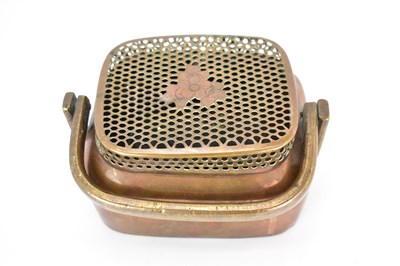 Lot 363 - A 19th century Chinese copper hand warmer,...
