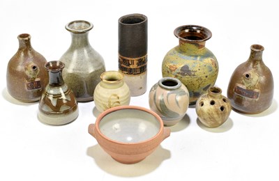 Lot 476 - A collection of ten Studio Pottery vases and vessels