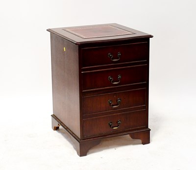 Lot 109 - A modern mahogany reproduction two-drawer...