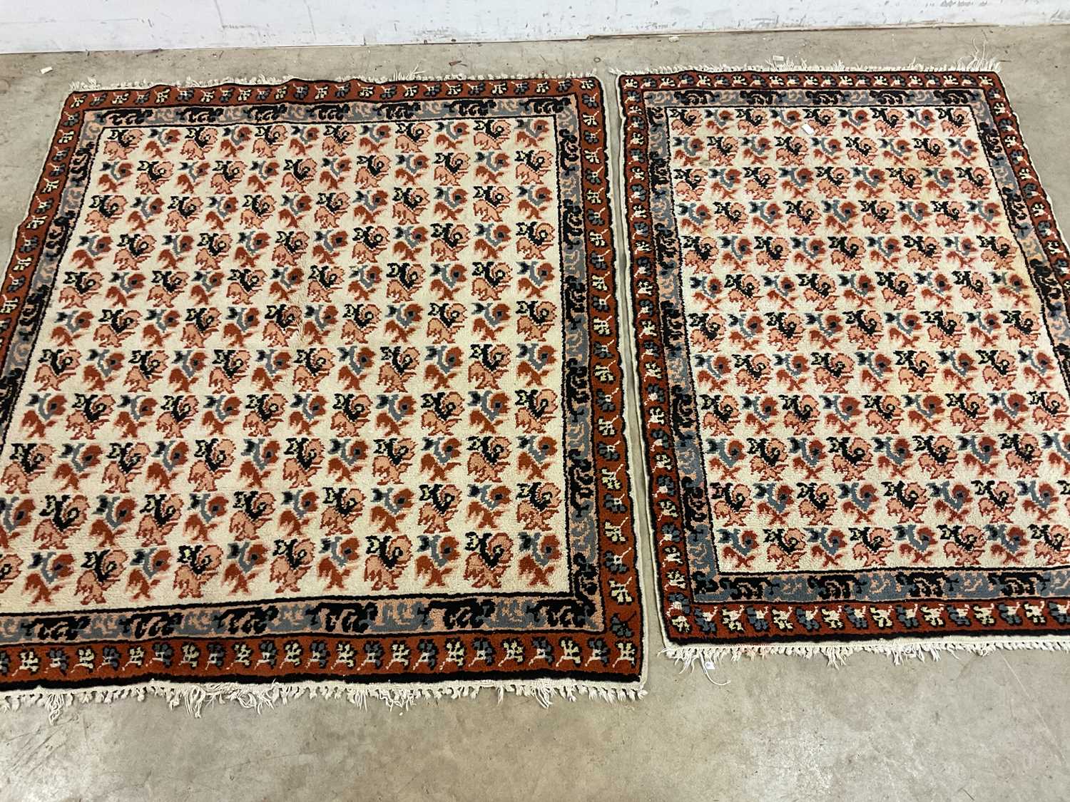 Lot 462 - Two Tunisian Kairouan style rugs, largest...