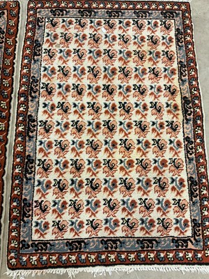 Lot 462 - Two Tunisian Kairouan style rugs, largest...