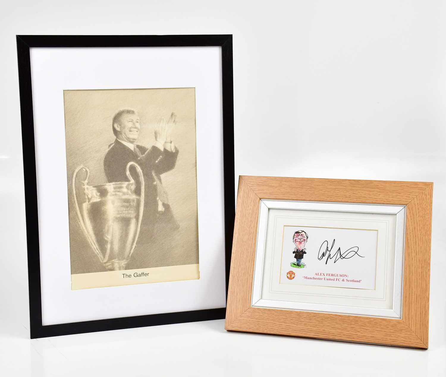 Lot 5279 - SIR ALEX FERGUSON; a signed caricature print...