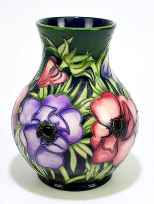 Lot 100A - MOORCROFT; a 'Anemone' pattern vase, impressed...