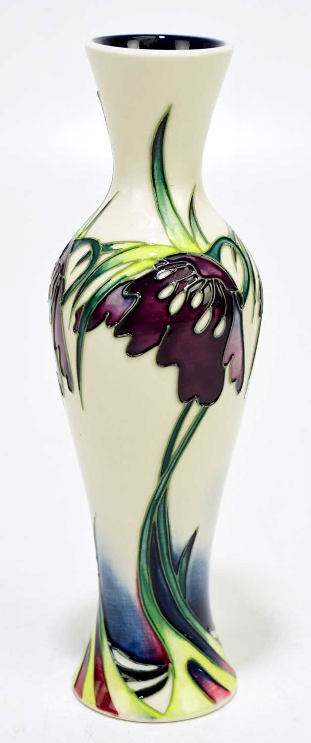 Lot 102 - NICOLA SLANEY FOR MOORCROFT; a slender vase