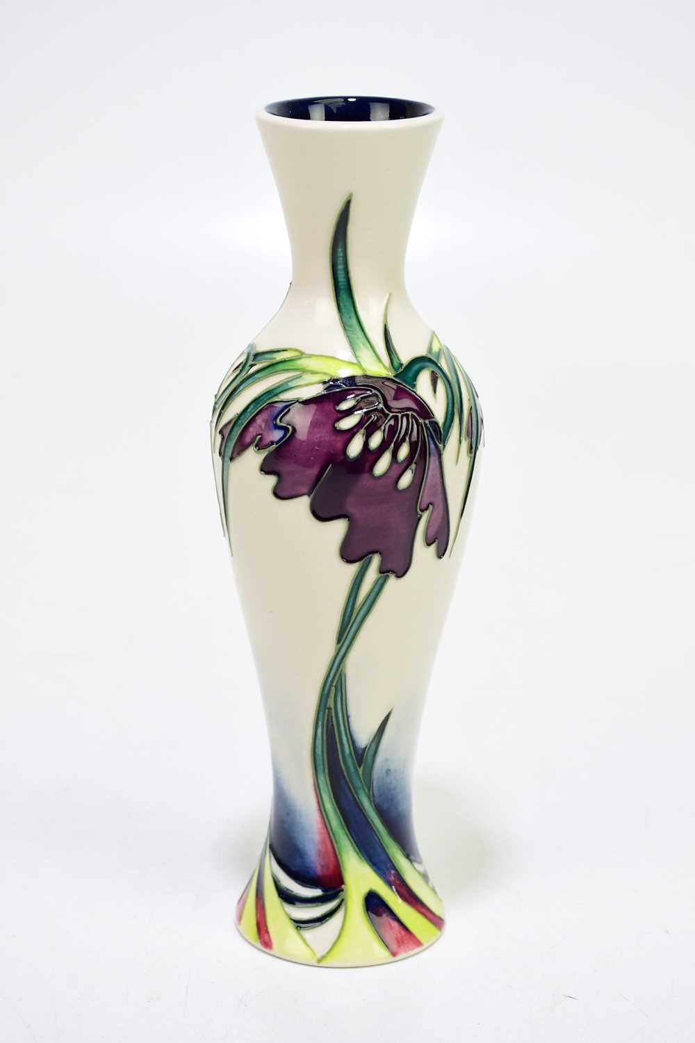 Lot 102 - NICOLA SLANEY FOR MOORCROFT; a slender vase