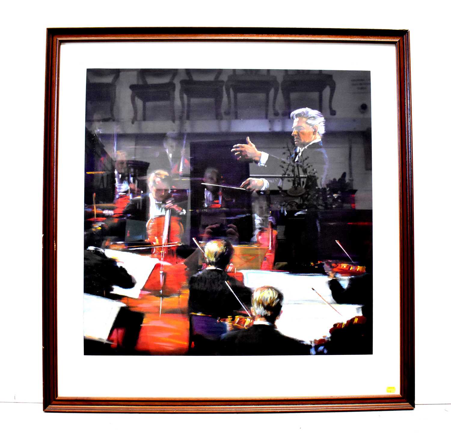 Lot 612 - HERBERT VON KARAJAN; a large framed limited...