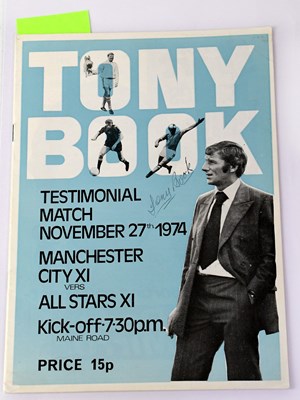 Lot 725 - MANCHESTER CITY FC; a Tony Book testimonial...