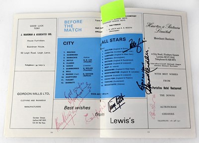 Lot 725 - MANCHESTER CITY FC; a Tony Book testimonial...